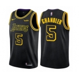 Men's Nike Los Angeles Lakers #5 Tyson Chandler Authentic Black City Edition NBA Jersey