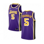 Men's Nike Los Angeles Lakers #5 Tyson Chandler Authentic Purple NBA Jersey - Statement Edition