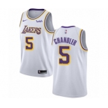 Men's Nike Los Angeles Lakers #5 Tyson Chandler Authentic White NBA Jersey - Association Edition