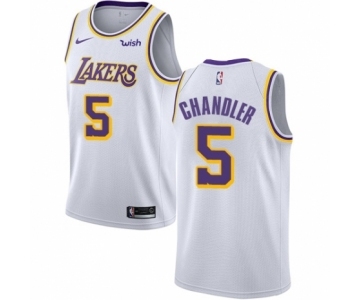 Men's Nike Los Angeles Lakers #5 Tyson Chandler Authentic White NBA Jersey - Association Edition