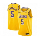 Men's Nike Los Angeles Lakers #5 Tyson Chandler Swingman Gold NBA Jersey - Icon Edition