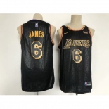 Men's Nike Los Angeles Lakers #6 LeBron James Black Basketball Jersey