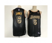 Men's Nike Los Angeles Lakers #6 LeBron James Black Basketball Jersey