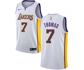 Men's Nike Los Angeles Lakers #7 Isaiah Thomas Authentic White NBA Jersey - Association Edition