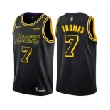 Men's Nike Los Angeles Lakers #7 Isaiah Thomas Swingman Black City Edition NBA Jersey