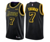 Men's Nike Los Angeles Lakers #7 Isaiah Thomas Swingman Black City Edition NBA Jersey