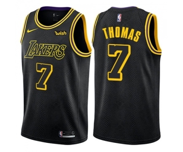 Men's Nike Los Angeles Lakers #7 Isaiah Thomas Swingman Black City Edition NBA Jersey