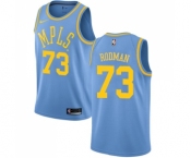 Men's Nike Los Angeles Lakers #73 Dennis Rodman Swingman Blue Hardwood Classics NBA Jersey