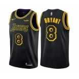 Men's Nike Los Angeles Lakers #8 Kobe Bryant Swingman Black City Edition NBA Jersey