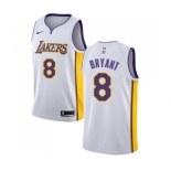 Men's Nike Los Angeles Lakers #8 Kobe Bryant Swingman White NBA Jersey - Association Edition