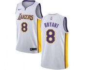 Men's Nike Los Angeles Lakers #8 Kobe Bryant Swingman White NBA Jersey - Association Edition