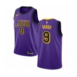 Men's Nike Los Angeles Lakers #9 Rajon Rondo Authentic Purple NBA Jersey - City Edition