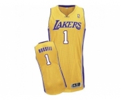 NBA Los Angeles Lakers #1 D'Angelo Russell Yellow Stitched jerseys