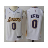 Nike Los Angeles Lakers #0 Kyle Kuzma White Stitched NBA Swingman Jersey