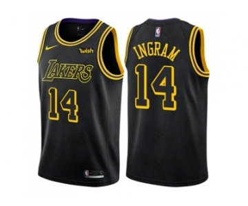 Nike Los Angeles Lakers #14 Brandon Ingram Black NBA Swingman City Edition Jersey