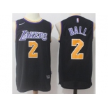 Nike Los Angeles Lakers #2 Lonzo Ball Black Stitched NBA Jersey