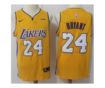 Nike Los Angeles Lakers #24 Kobe Bryant Gold NBA Swingman Jersey