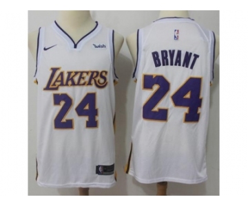 Nike Los Angeles Lakers #24 Kobe Bryant White NBA Swingman Jersey