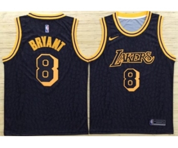 Nike Los Angeles Lakers #8 Kobe Bryant Black NBA Swingman City Edition Jersey