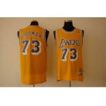 nba fans lakers #73 rodman yellow(fans edition)