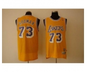 nba fans lakers #73 rodman yellow(fans edition)