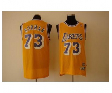 nba fans lakers #73 rodman yellow(fans edition)