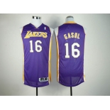 nba los angeles Lakers #16 gasol purple[revolution 30]