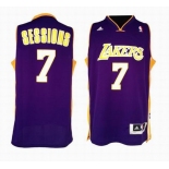 nba los angeles Lakers #7 sessions purple[sessions][2011 swingman revolution 30]