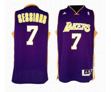 nba los angeles Lakers #7 sessions purple[sessions][2011 swingman revolution 30]