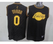 nba los angeles lakers #0 young black[gold lettering fashion]