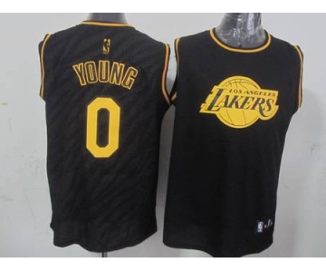 nba los angeles lakers #0 young black[gold lettering fashion]