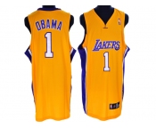 nba los angeles lakers #1 obama m&n yellow