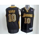 nba los angeles lakers #10 nash black-yellow[revolution 30 swingman]