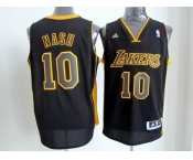 nba los angeles lakers #10 nash black-yellow[revolution 30 swingman]