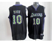 nba los angeles lakers #10 nash black[camo fashion swingman]