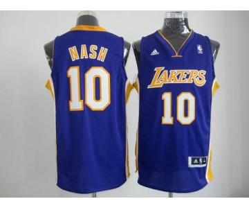 nba los angeles lakers #10 nash blue[revolution 30 swingman]