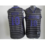 nba los angeles lakers #10 nash grey[black strip]