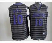 nba los angeles lakers #10 nash grey[black strip]