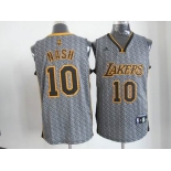 nba los angeles lakers #10 nash grey[static fashion swingman]