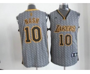 nba los angeles lakers #10 nash grey[static fashion swingman]