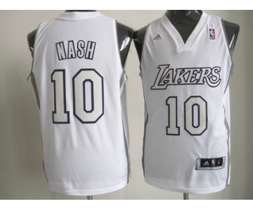 nba los angeles lakers #10 nash white[fullwhite]