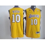 nba los angeles lakers #10 nash yellow[revolution 30 swingman]