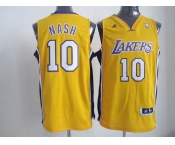 nba los angeles lakers #10 nash yellow[revolution 30 swingman]