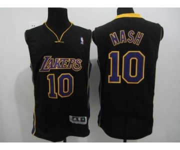 nba los angeles lakers #10 unveil steve nash black