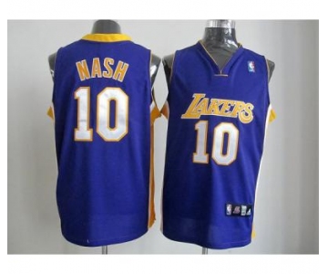 nba los angeles lakers #10 unveil steve nash purple