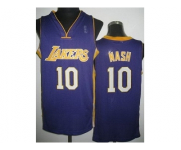 nba los angeles lakers #10 unveil steve nash purple[revolution 30]