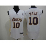 nba los angeles lakers #10 unveil steve nash white