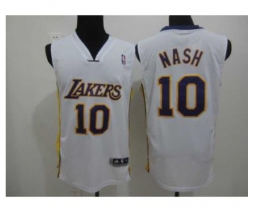 nba los angeles lakers #10 unveil steve nash white