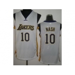 nba los angeles lakers #10 unveil steve nash white[revolution 30]