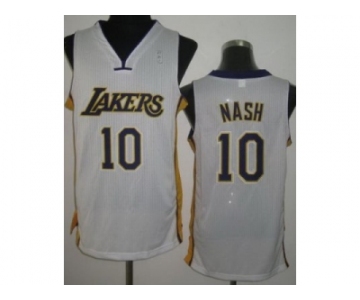 nba los angeles lakers #10 unveil steve nash white[revolution 30]